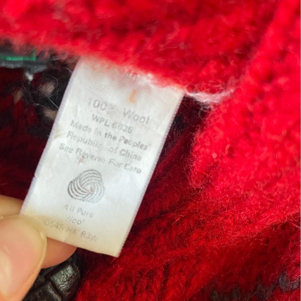 Abercrombie and Fitch Pullover Warm‎ Wool Sweater Size L/M Cabin Ski Cozy - Picture 5 of 11